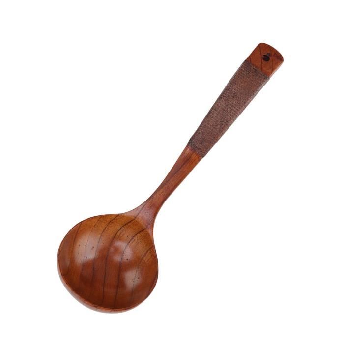 VINGVO Cuillère à soupe en bois Cuillère japonaise à long manche