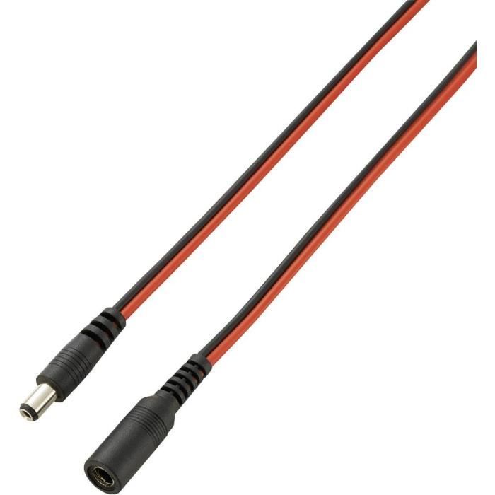 Rallonge basse tension VOLTCRAFT DC-3F25-XL DC mâle - DC femelle 5.5 mm ...