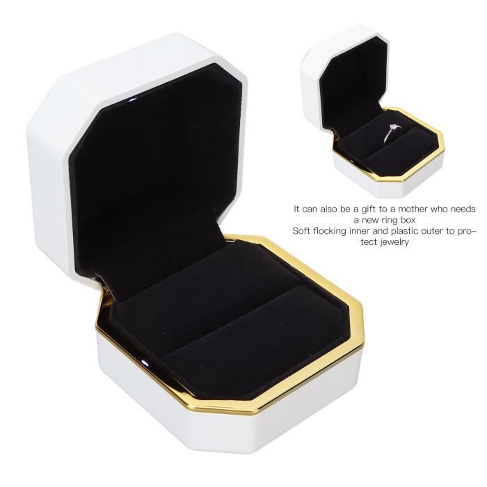 Boîte à Bagues En Velours Orange - 2 Compartiments, 7.5x4x3.5 Cm, Pour Fiançailles, Mariage, Demande (étui Portable)