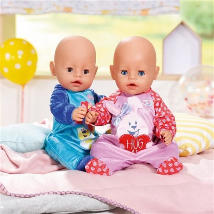 Lot De 2 Vêtements Pour Poupée 43 Cm – Barboteuse Mode, Facile à Enfiler, Cadeau Enfant