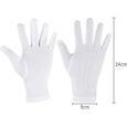 5 paires de gants en coton blanc hydratants à la main gants en coton formel en nylon pour l'eczéma/hommes/femmes/police-1