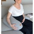 BEABA Big Flopsy™ Coussin d'allaitement et de maternité, Fleur de coton, Gris Chiné-1