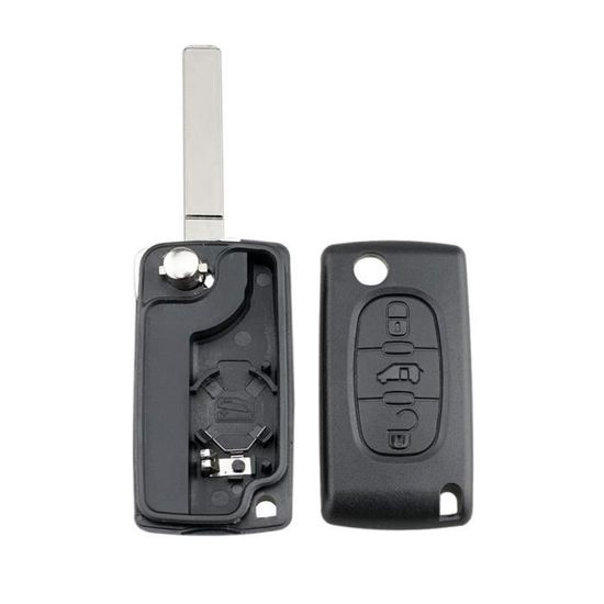 Coque Clé Jongo VA2 Pour Citroën Berlingo / Peugeot Partner - Télécommande 3 Boutons - Modèle CE0536 - Sans Électronique