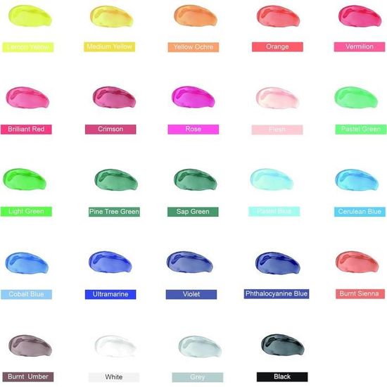 Kit Complet Peinture Aux Doigts 77 Pièces - Peintures Non Toxiques, Pinceaux, Tablier - Activité Enfants