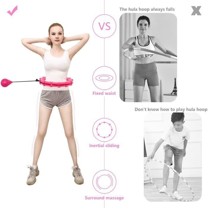 Anneau de fitness hula hoop intelligent, anneau de perte de poids de la graisse du ventre, circuit de m en forme du corps avec A108 - Sport