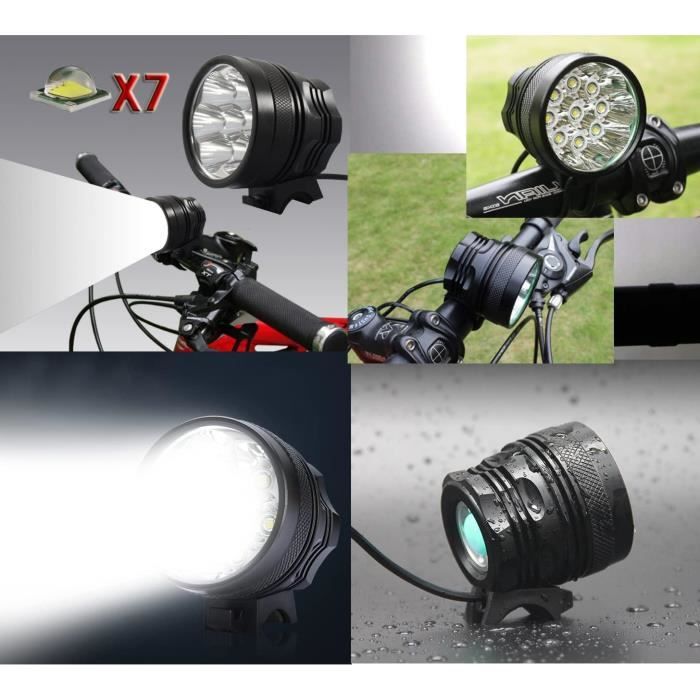 Lumière casque - éclairage vélo LED - 400 Lumens - Lampe arrière