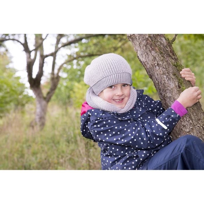 Echarpe Tour De Cou En Tricot 100 Laine Merinos Pour Enfant Fille Garcon Hansen. Rose Gris. u16684 Cdiscount Pret a Porter