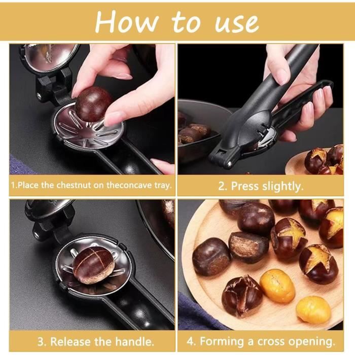 Pince Chataignes, Inoxydable Pince à Châtaignes En Acier Chataigne Clip Metal Ouvre Chataigne Coupe Chataigne Outil De Cuisine Coupe Noisettesoutil De Cuisine Pour Chataignes 82606439