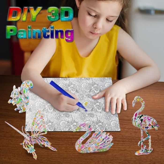 Puzzle 3D Enfant 6 7 8 Ans, Peinture Fille 9 10 11 12 Ans, Jouet Enfant 6 Ans  Fille Garçon, Kits de Loisirs Créatifs, Bricolag[215] - Cdiscount Jeux -  Jouets