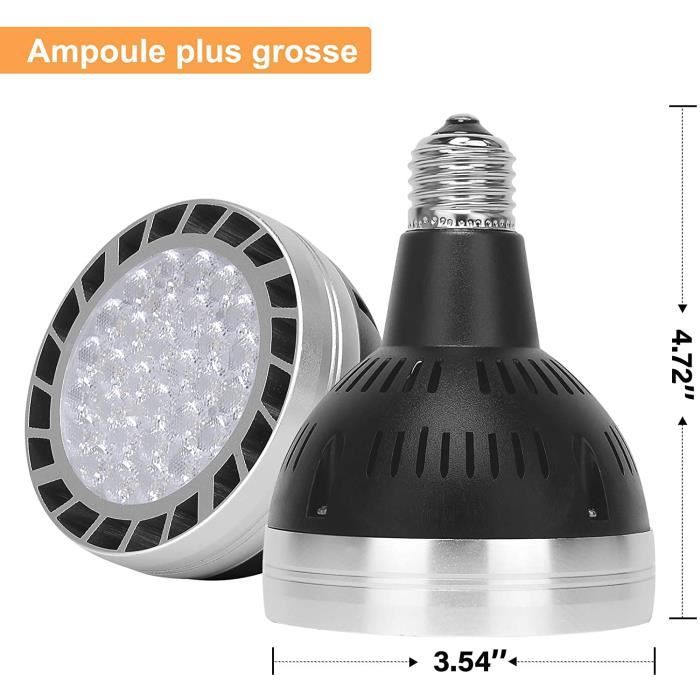 Acheter Acheter Parya Garden Grow Light - Eclairage LED - Lumière de  croissance - lampe chauffante - Spectre complet - Avec 3 ampoules -  Flexible en ligne sur  