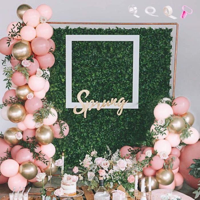 Rose Ballons Guirlande Arche Kits, 127 Pièces Arche Ballon Kit