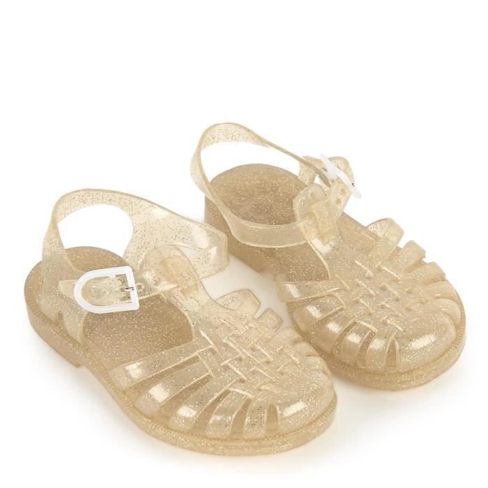 Sandales fille en plastique paillet e or MEDUSE Sun Jaune