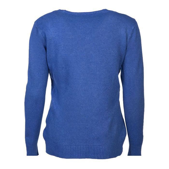 Générique Pull Femme Chic Chaud Couleur Unie Col V/Rond Manche Longue