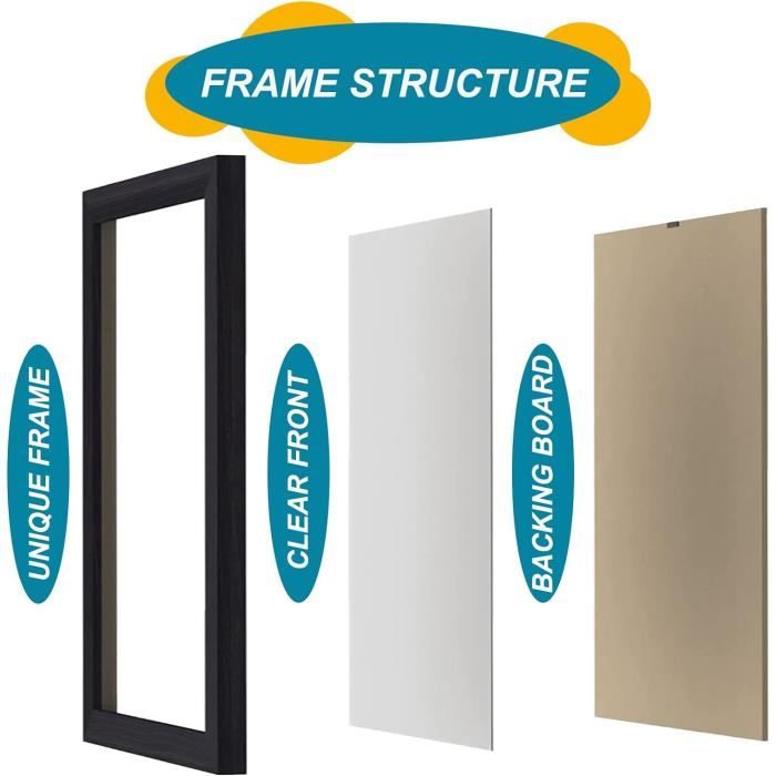 Lot De 15 Cadres Photo A4 - Noirs - 31x22 Cm - Plastique - Génériques - Neufs