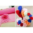 DE MARKT Papier crépon Papier coloré Papier Cadeau Bouquet pour l'emballage de Bricolage de Bouquets de fleuristes 50 * 250cm Rose-2
