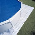 Tapis de sol feutrine pour piscine - GRE - D240/250 cm - Rond - Blanc - Installation facile - Entretien simple-2