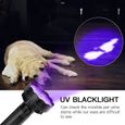 Tbest Lampe de poche Lampe torche ultraviolette à lumière UV noire à 100 LED avec lunettes de protection-2