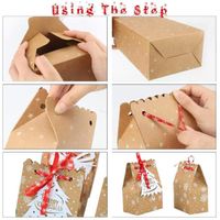 24 Pièces Sacs-cadeaux De Noël 23 X 18 X 9cm Sacs En Papier