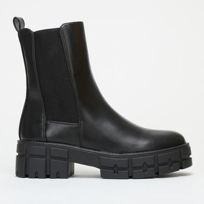 Bottines style chelsea noires Marque Plateforme crant e