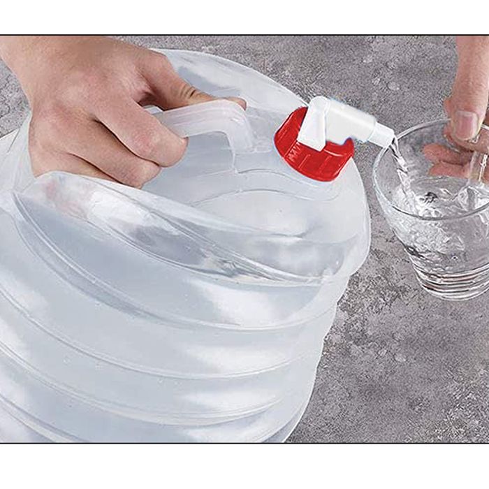 Bidon Eau Camping 12L - Robinet - Plastique Bleu - Transport Réservoir