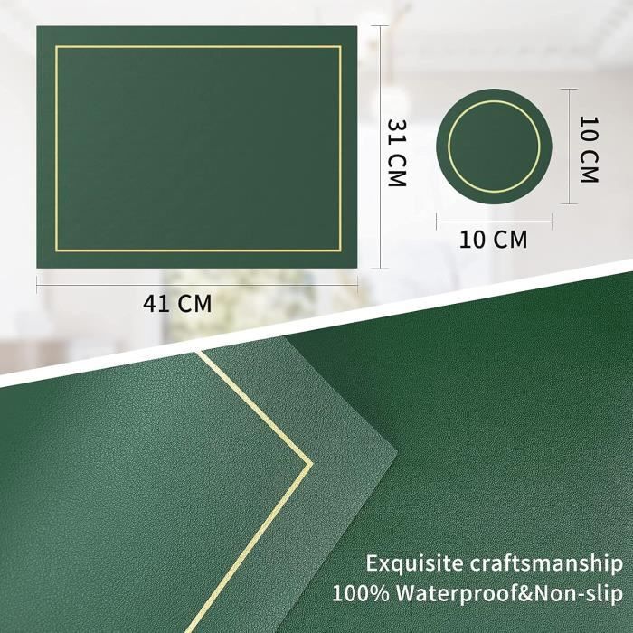 Sets De Table En Cuir - Lot De 4 - Imperméables