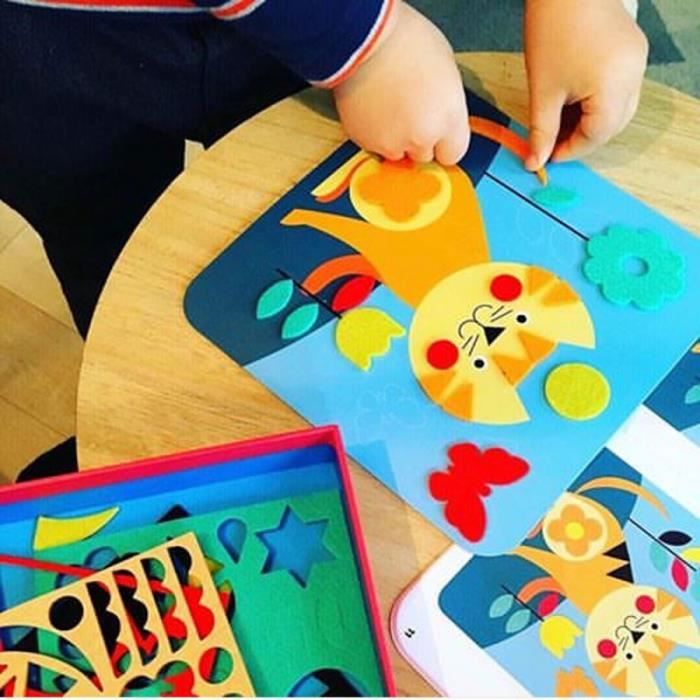 Activités manuelles pour enfants 3 ans collage feutrine enfant Djeco -  Cdiscount Beaux-Arts et Loisirs créatifs