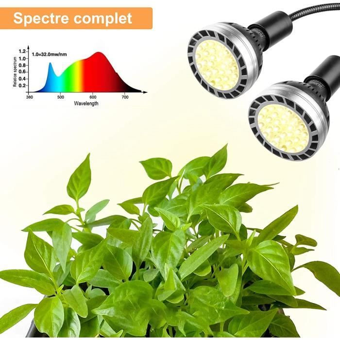 Lampe de Plante, 80 LEDs 4 Têtes Lampe de Croissance avec Trépied LED  Horticole, Lampe pour Plante Spectre Complet 3000k [55] - Cdiscount Jardin