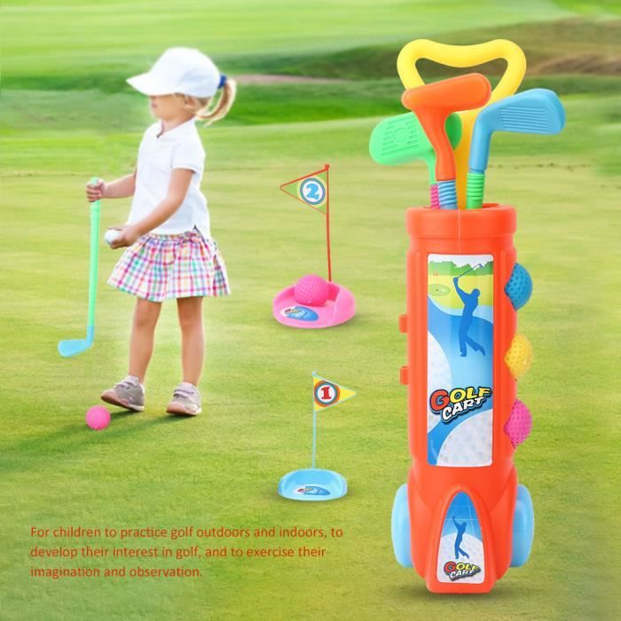 Mini ensemble de jeu de golf pour enfants, 29PCS ensemble de golf pour  débutants avec club réglable, 3 têtes de club, 15 balles d'entraînement  pour l'intérieur, l'extérieur, l'entraînement de golf