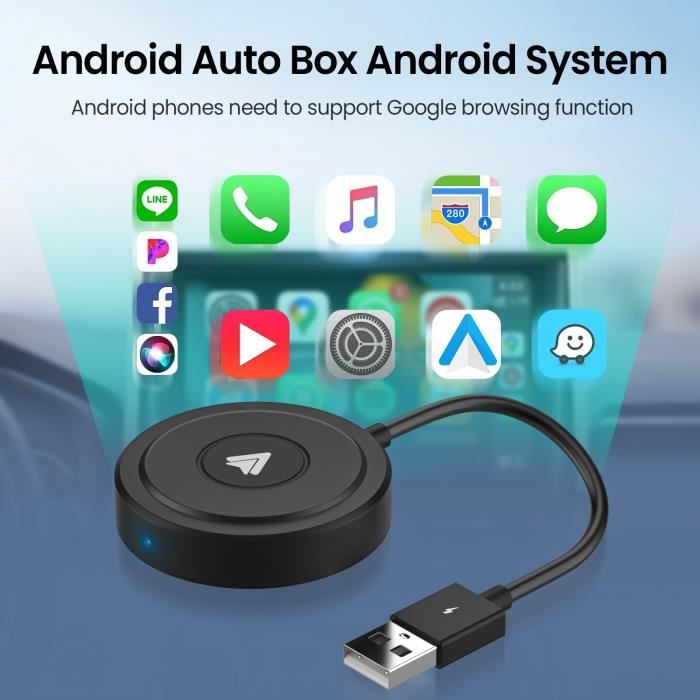 Android Auto box Système Android adaptateur de machine de voiture Câblé à  sans fil Adaptateur automatique sans fil Android noir - Cdiscount Auto