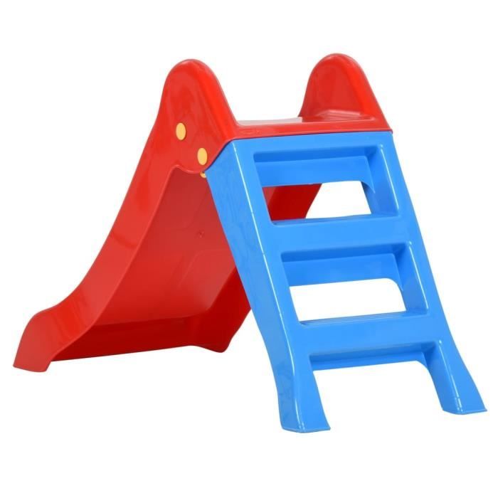 Toboggan Pliable Rouge Et Jaune Pour Enfants – Intérieur/extérieur, 104x46x70 Cm, Pour 18 Mois à 6 Ans !