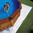 Tapis de sol feutrine pour piscine - GRE - D240/250 cm - Rond - Blanc - Installation facile - Entretien simple-3