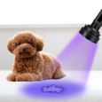 Tbest Lampe de poche Lampe torche ultraviolette à lumière UV noire à 100 LED avec lunettes de protection-3