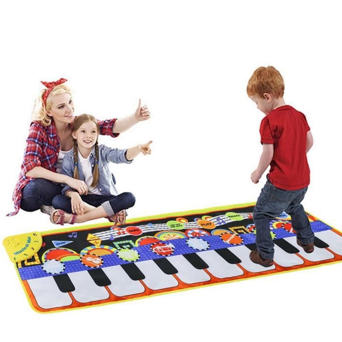 Tapis de Piano Tapis de Musique Animaux Mignons Jouet de Couverture de Danse Instrumentale de Musique Chant Piano Sol Jouets Musicaux Educatif Tapis de Jeu pour Enfants 