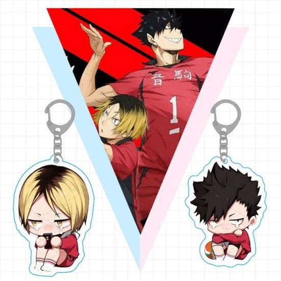 enfants filles Haikyuu Coffret cadeau Hinata Shoyo Bag Bl Porte-clés bouton support de téléphone pour adolescentes
