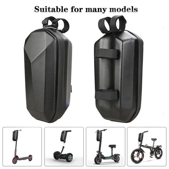 Sac De Guidon Vélo/Trottinette Électrique 4 L - Imperméable, Coque Rigide, Fixation Velcro - 30,5x15,5x13,5 Cm