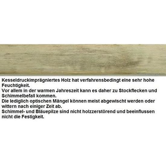 Gartenwelt Riegelsberger Clôture en bois de pin imprégné Hauteur : 170 cm 70 x 70 mm Poteaux en bois de construction lisse sur les 4 côtés 