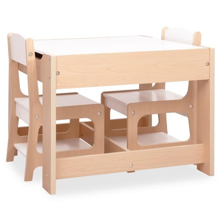 Ensemble de Table et Chaise pour Enfant avec 2 Chaises Table de Jeu Enfants avec 163 Blocs de