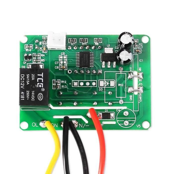 Thermomètre Numérique LED 12V – Affichage -50° à +110°C – Avec Sonde – Générique