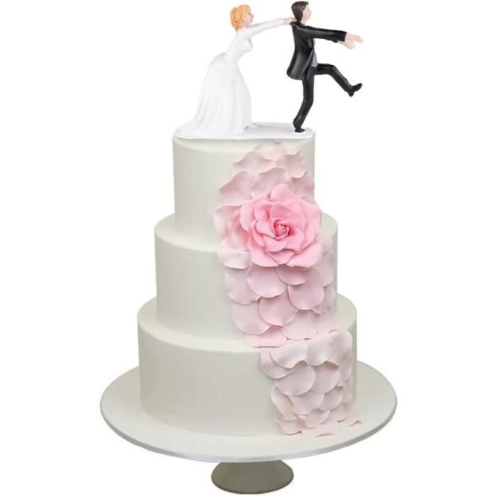 DreamWedding-UK Décoration pour gâteau de Mariage « So Much in Love », Plastique, Multicolore, 5 x 12 x 12 cm