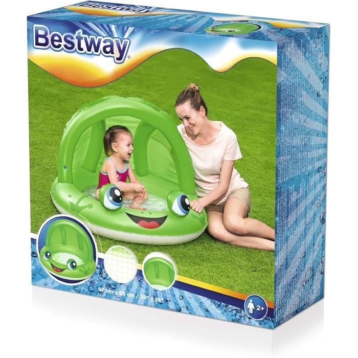 Bestway 52189 Piscnette pataugeoire ronde avec auvent 97 x 66 cm, 2 ...