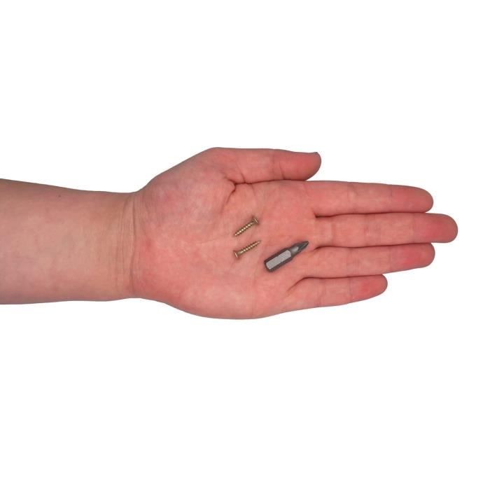 Lot De 10 Vis à Bois Viswood - Acier Zingué - 3x16 Mm - Tête Fraisée - Pour Aggloméré