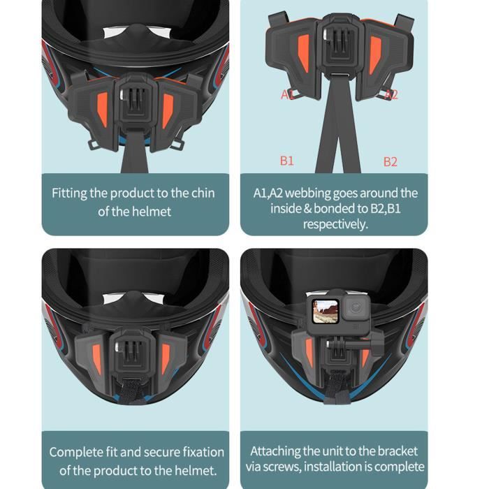 Support de fixation de caméra de sport pour casque de moto HB022
