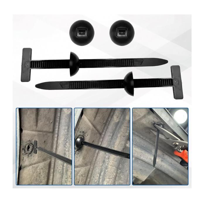 Kit attaches capot réglable en aluminium noir pour Jeep Wrangler JK