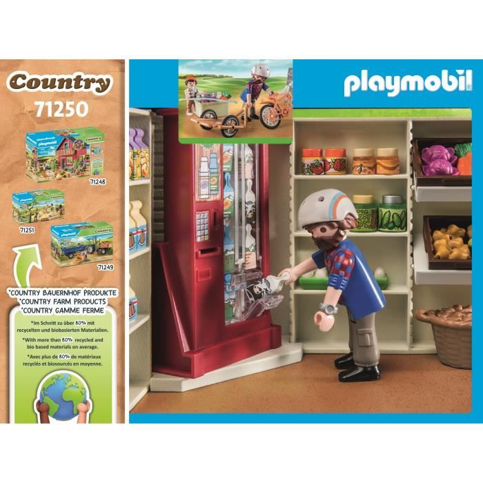 Playmobil 71307 Animaux De La Ferme - Country - Avec Une Vache, Une Chèvre, Des Cochons Vietnamiens... - Gamme Ferme Avec Plus De 80% De Matériaux Recyclés Ou Biosourcés En Moyenne