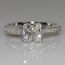 Bg2046 Bague Diamant Carre De Quatre Femmes Griffe Mariage Simple