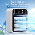 Ventilateur Ice Plus 2026 portable rafraîchissant brumisation. Batterie 3000mAh USB, 2 vitesses, idéal bureau contre la canicule.