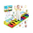 Jouet Enfant 1 An Tapis Musical Piano Bébé 110x36 Cm Avec 8 Animaux - Jouet Éveil Musical Lumineux Et Sons - Cadeau Enfant 1 2 3 Ans Fille Garçon