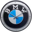 , horloge rétro, bmw – logo – cadeau pour les fans daccessoires automobiles, décoration murale cuisine, déco design vintage, ø 31-0