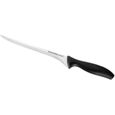 Tescoma 862038, Couteau à filet, 18 cm, Acier inoxydable, Acier inoxydable, Noir, Plastique-0
