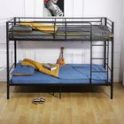 DORAFAIR Cadre de Lit Superposé en Métal Cadre Solide, avec Sommier à Lattes Grand Rangement Adulte 90 x 200cm, Noir